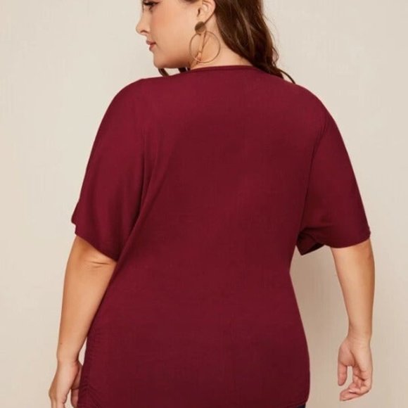 XL NEW Plus Split Sleeve Solid Tee - Picture 3 of 5